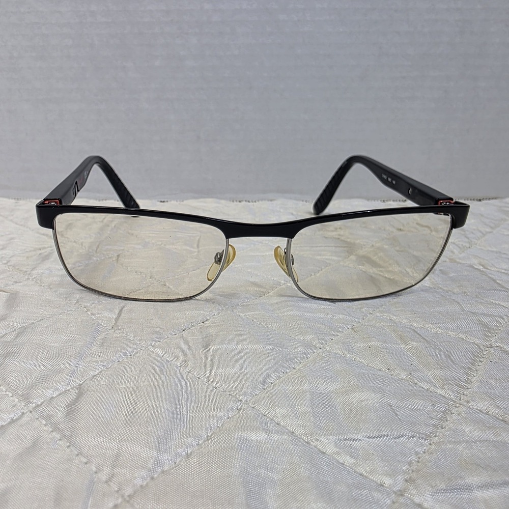 Carrera Black Red Metal Rectangular Half Rim Frames Only CA8802 0RE 55 19 140